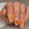 Gold Drip | Press-On Nails | 24 pcs | Almond Shape | Long | Reusable Design
